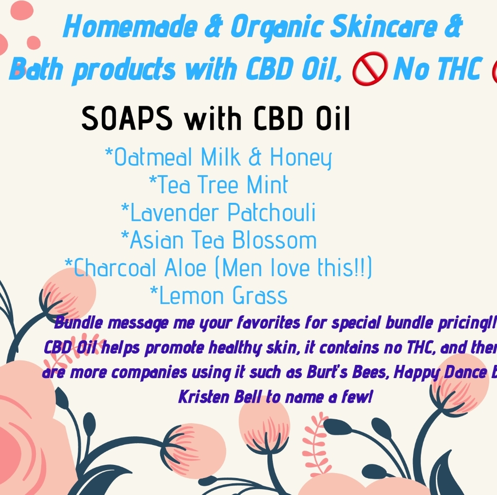 LISTING OF HOMEMADE, ORGANIC BATH PRODUCTS